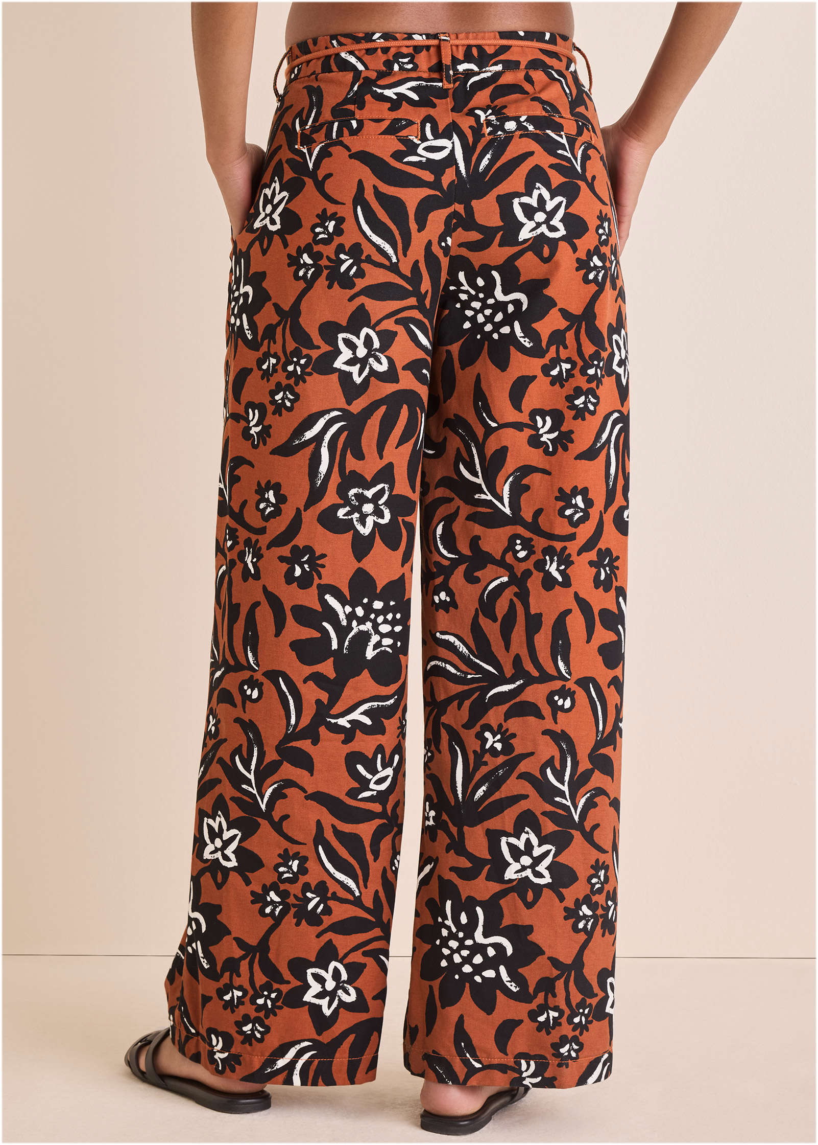 Chino Wide Leg Pant - Painterly Floral