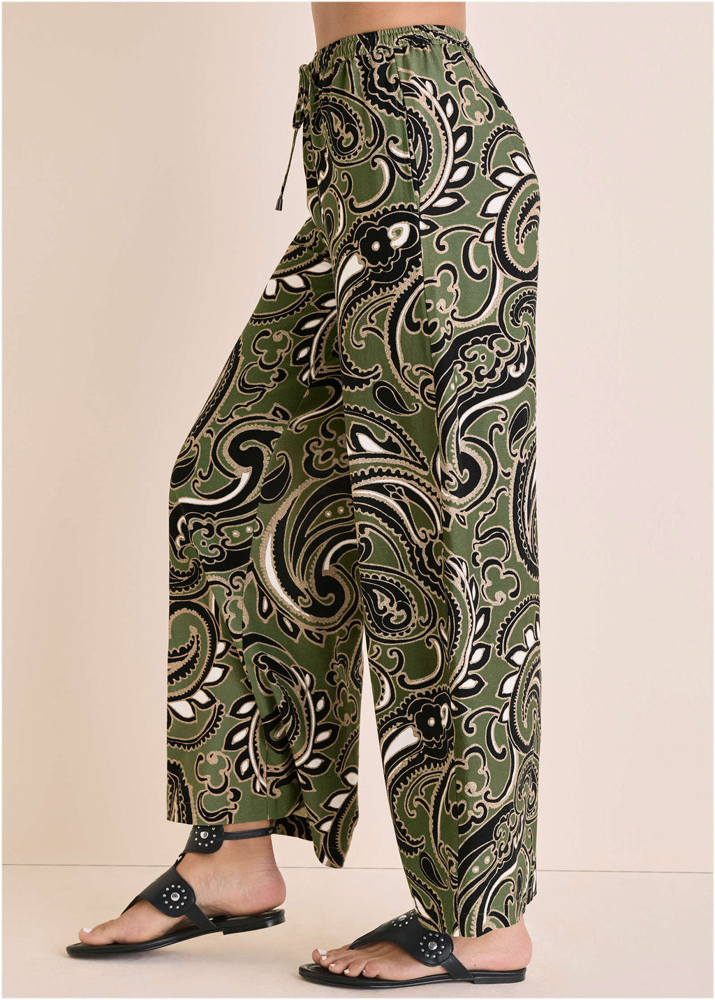 Linen Wide Leg Pant - Large Splendid Paisley