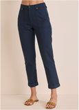 Rolled Hem Chino Pant  - Navy