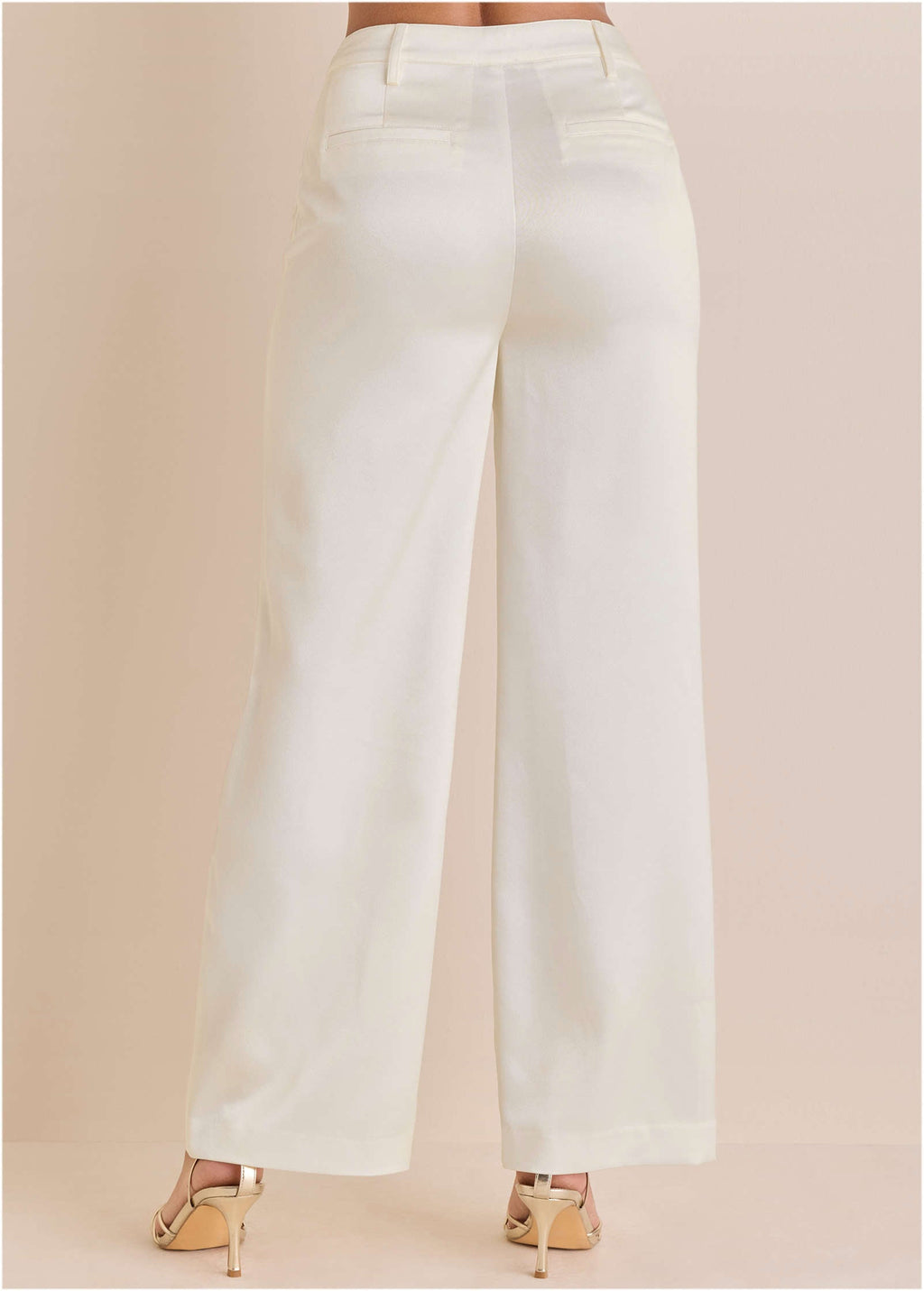 Shiny Satin Pant - Off White