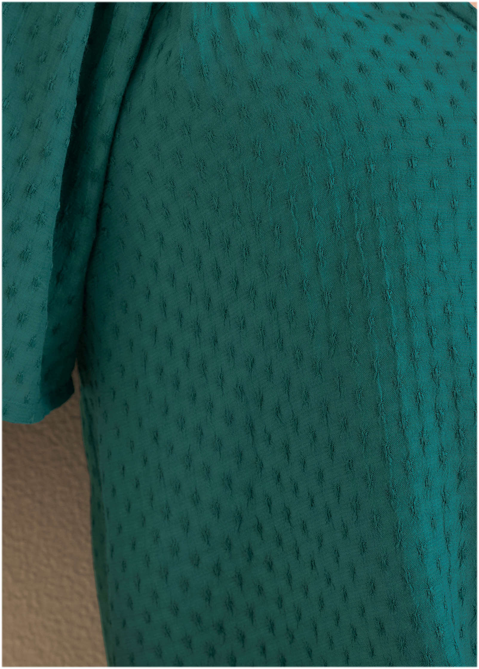 Dotted Viscose Top  - Teal Green