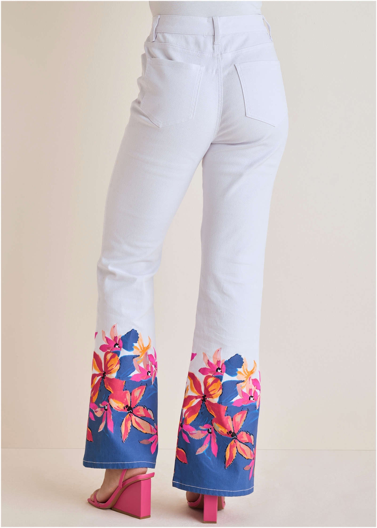 Flower Printed Modern Flare - Flower Wave