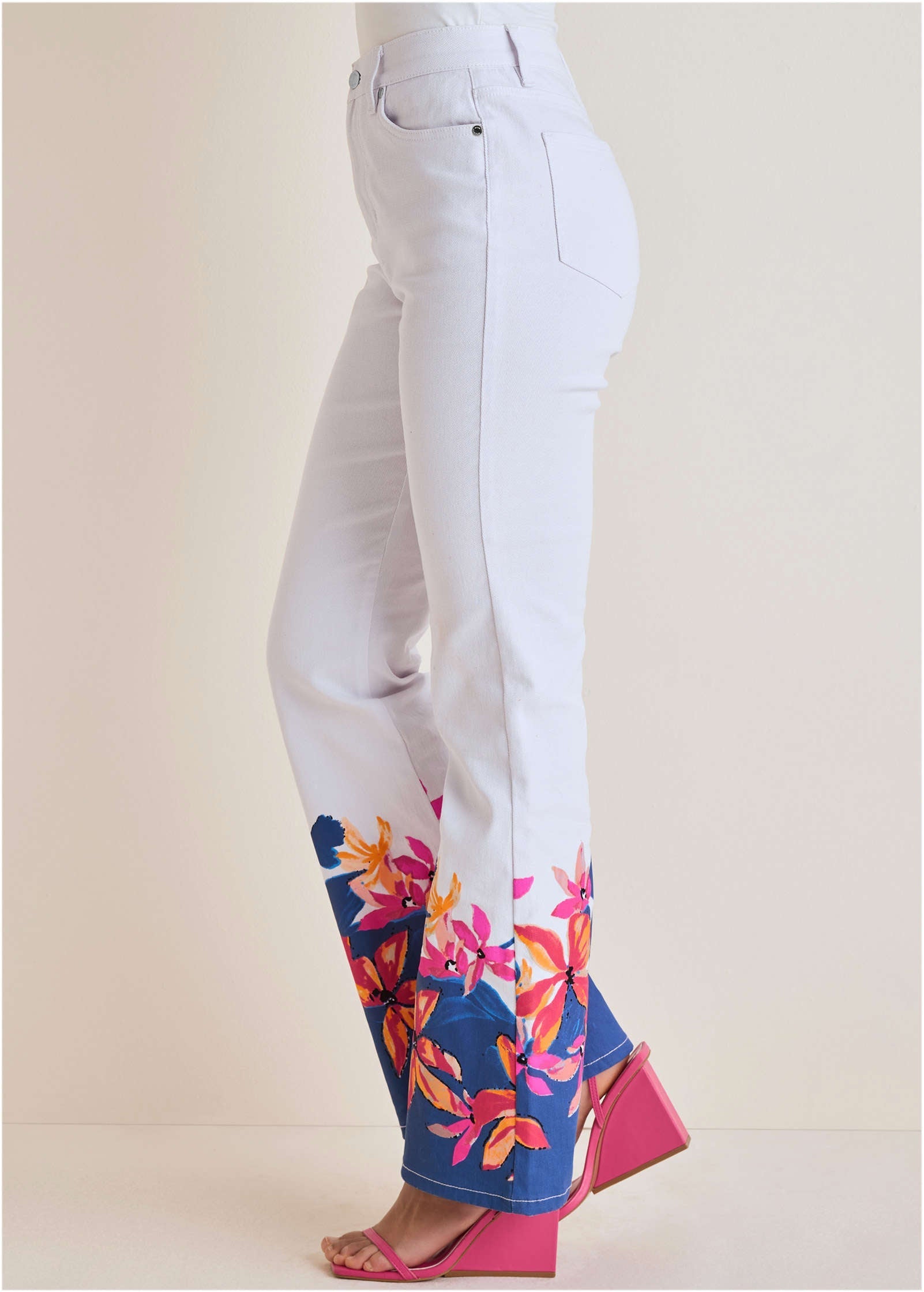 Flower Printed Modern Flare - Flower Wave