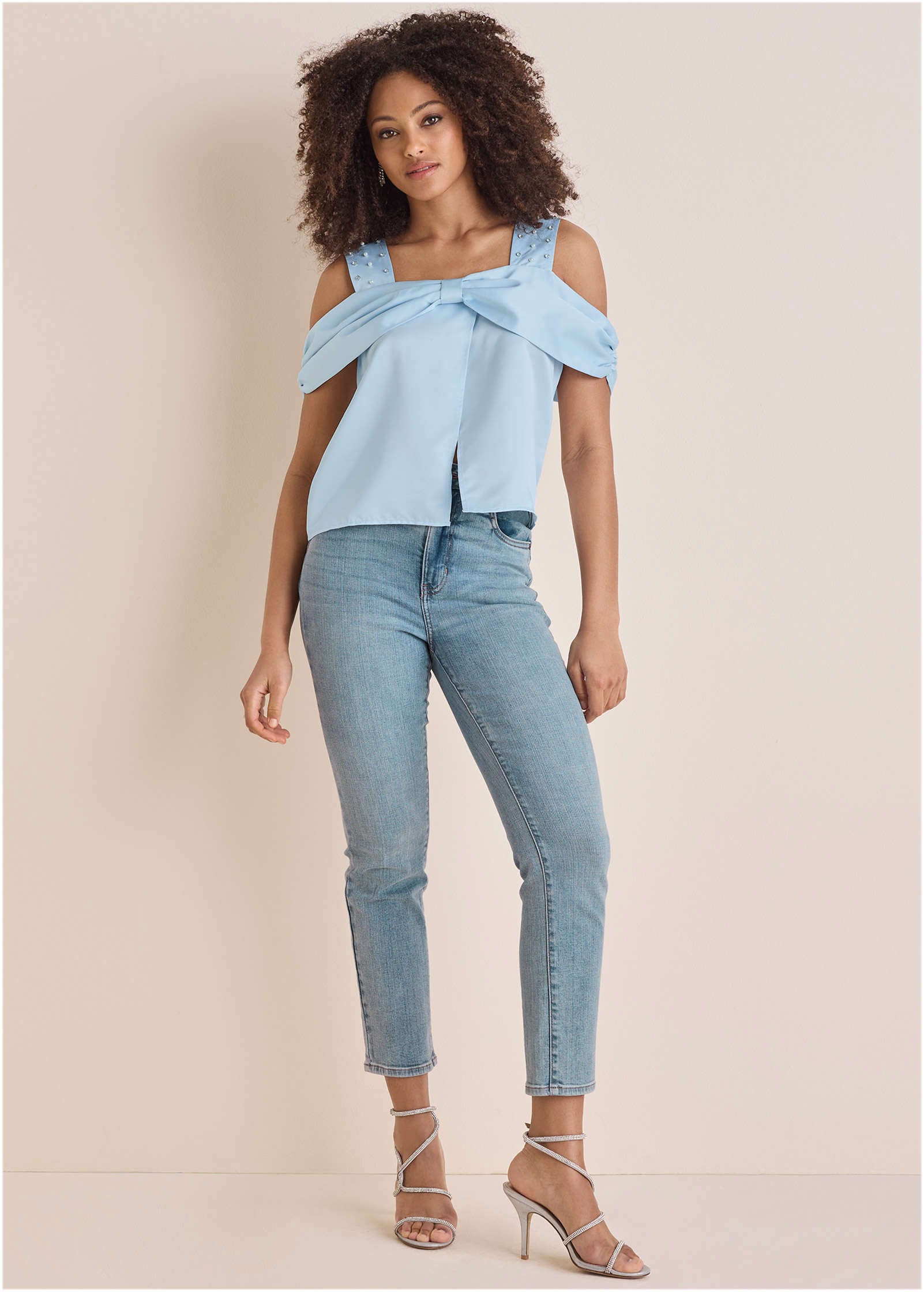 Embellished Cold Shoulder  - Skywriting