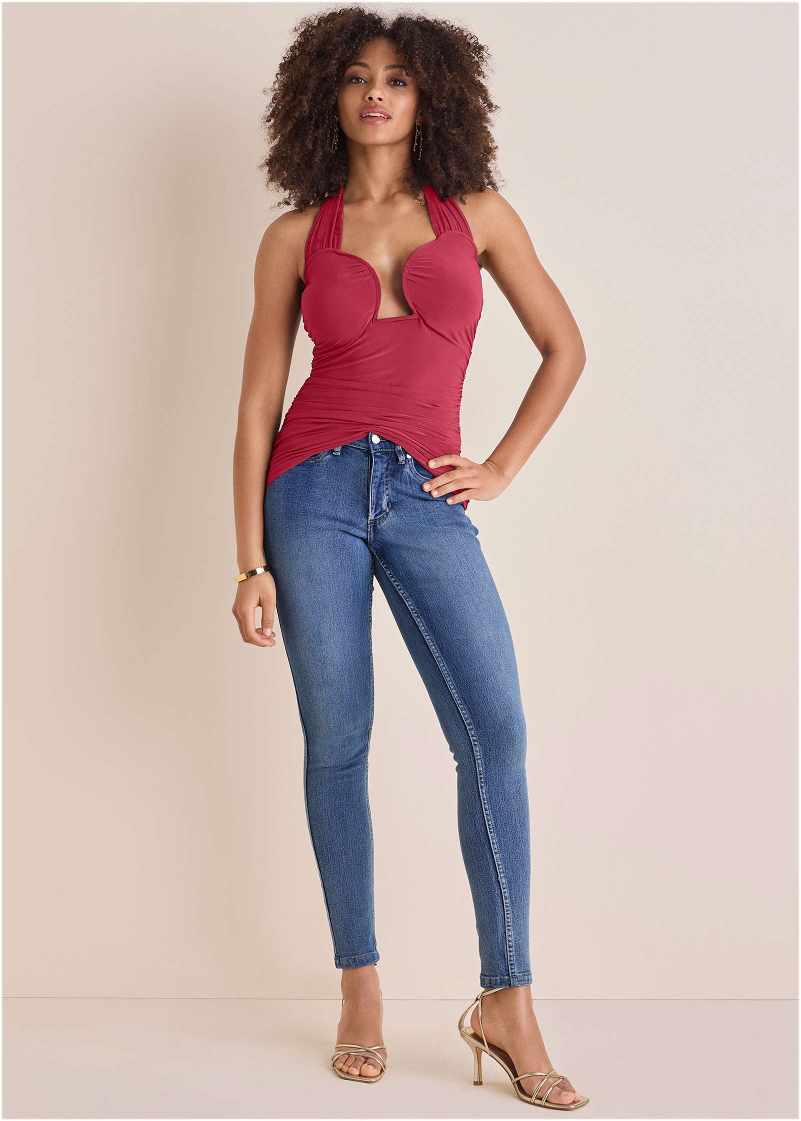 Cutout Halter - Raspberry