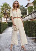 Flare Leg Suiting Set - Off White