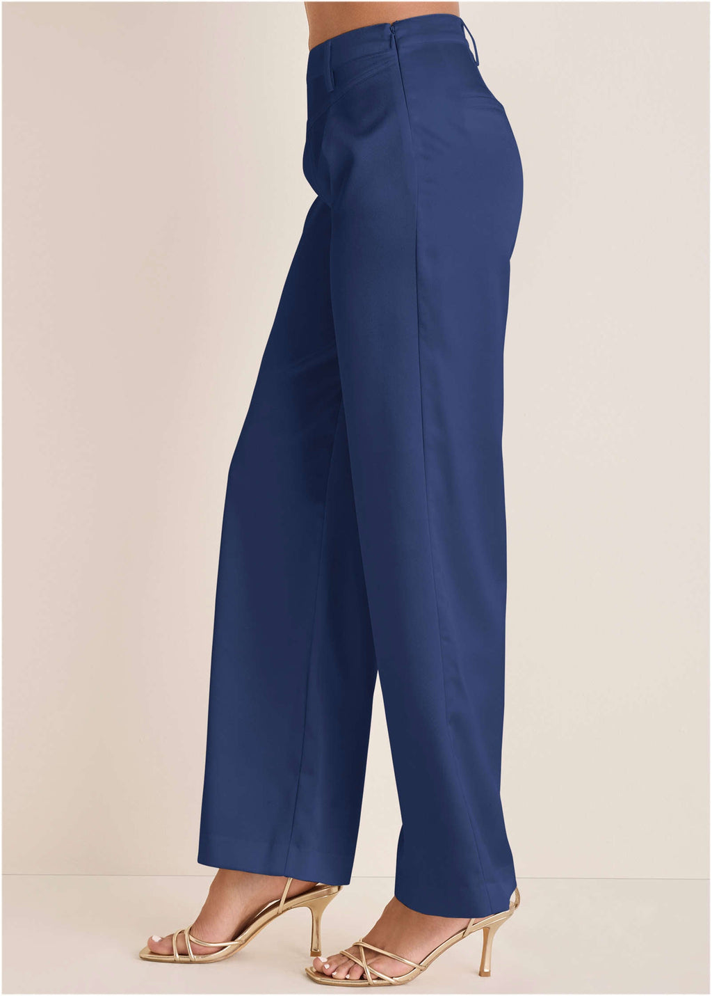 Shiny Satin Pant - Dark Blue