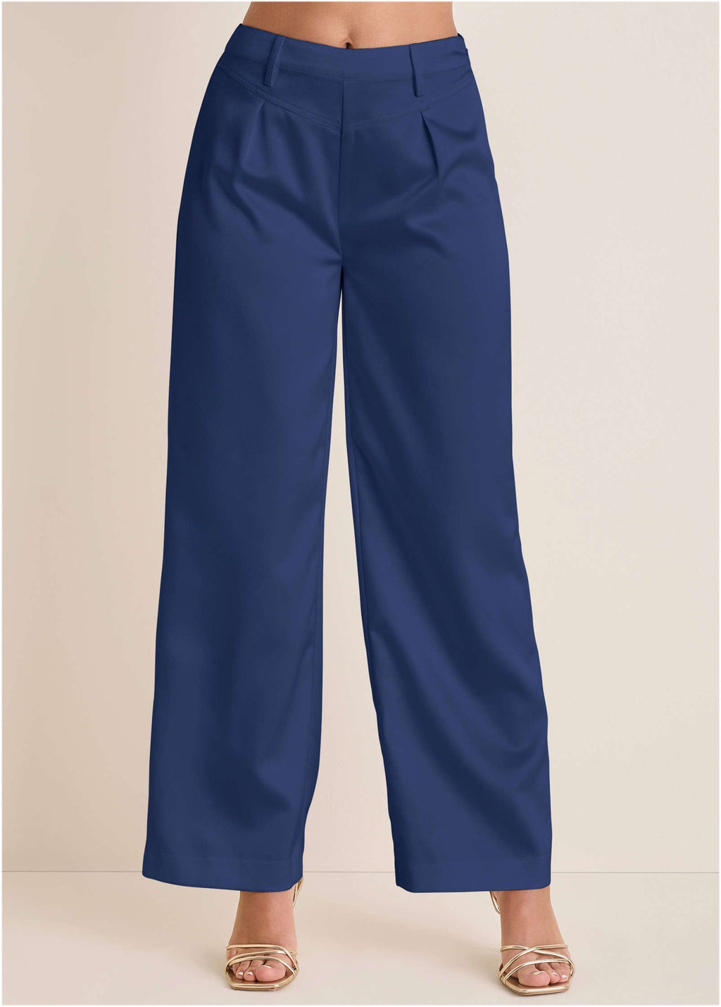 Shiny Satin Pant - Dark Blue