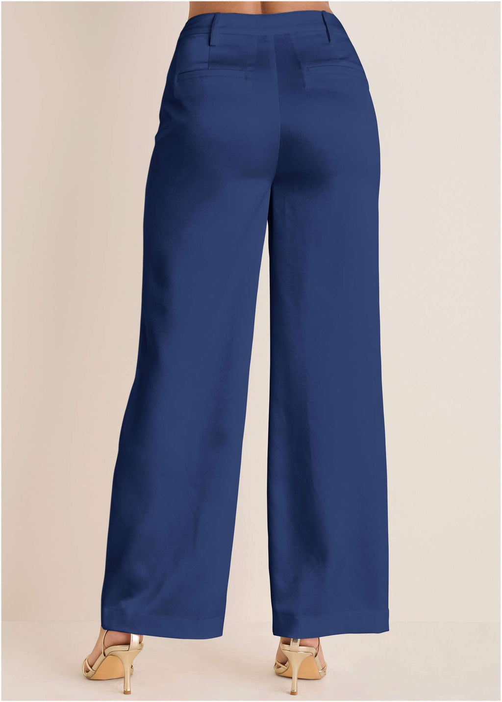 Shiny Satin Pant - Dark Blue