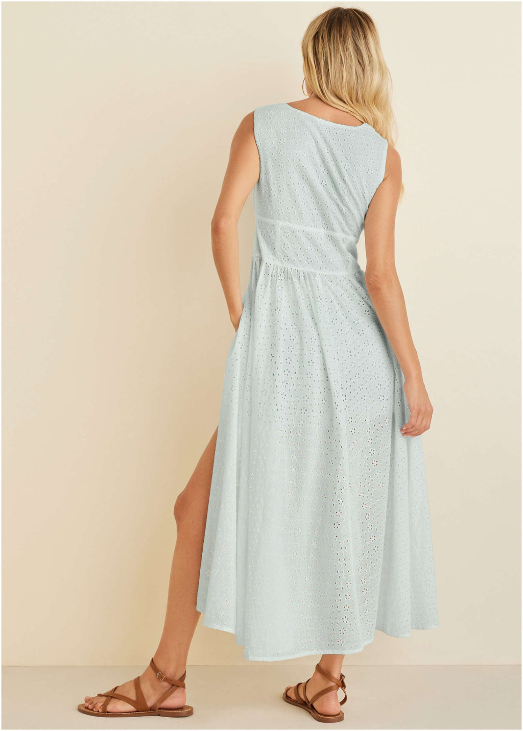 Eyelet Maxi Top - Skywriting