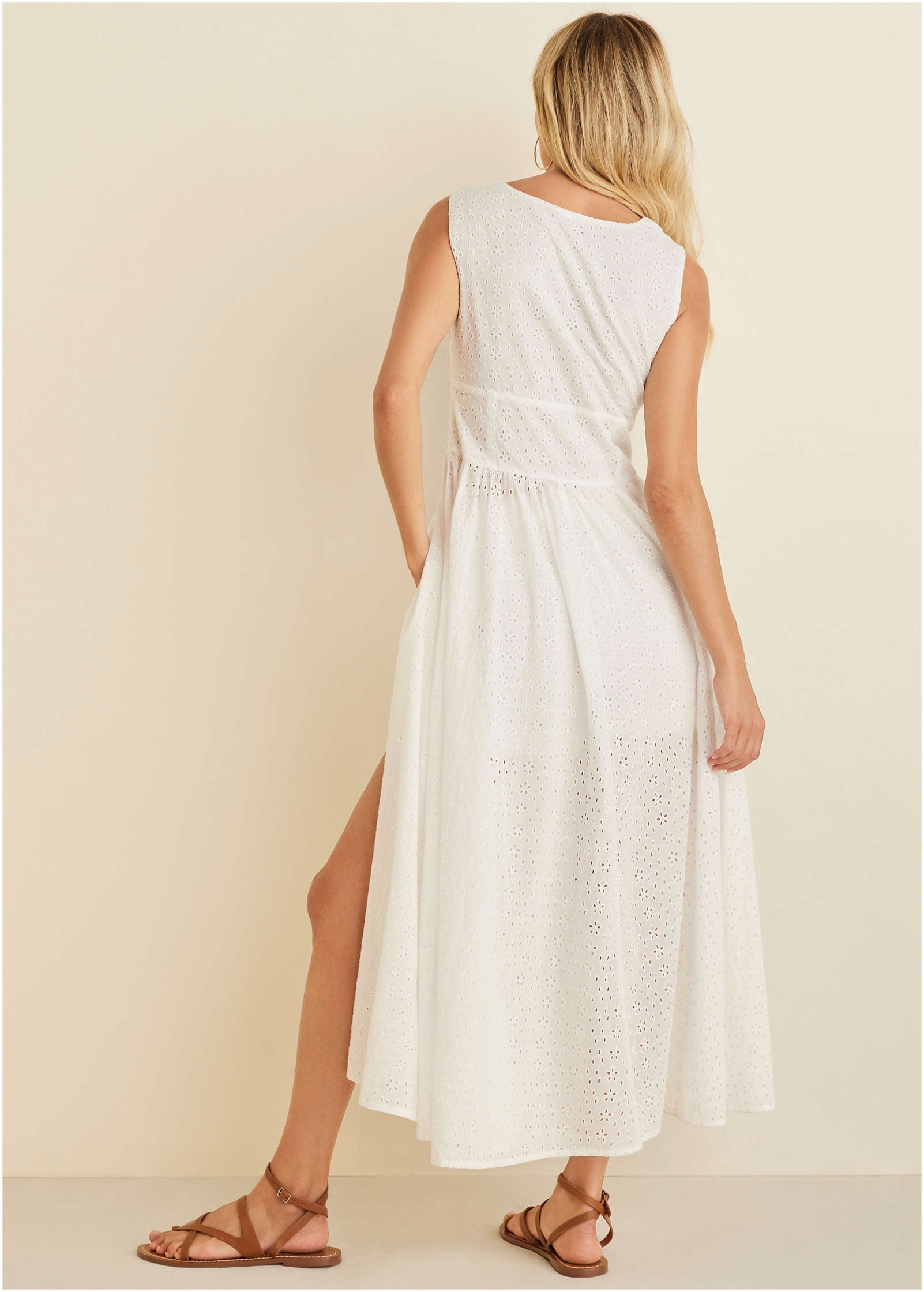 Eyelet Maxi Top - Cloud Dancer