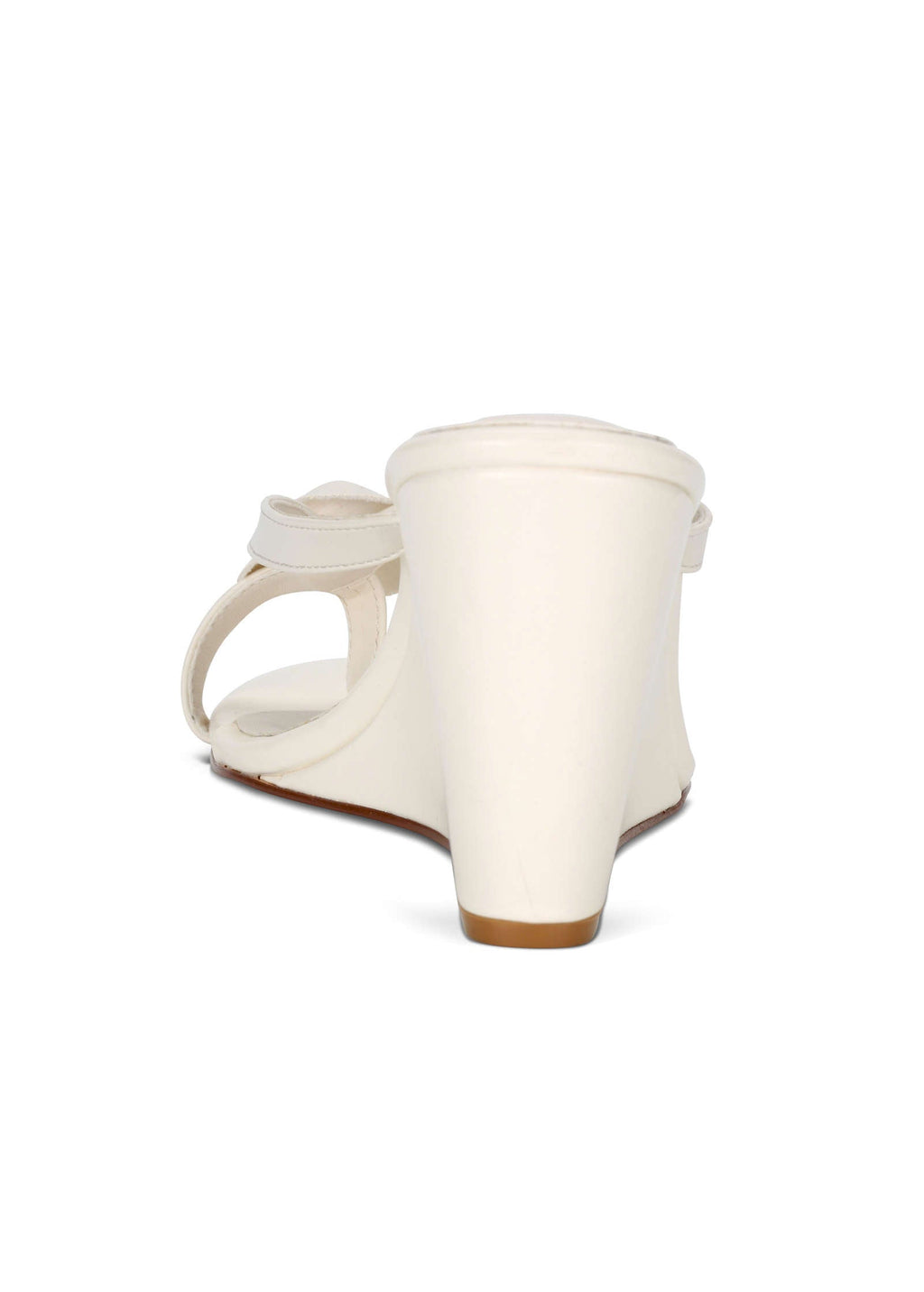 Flower Wedge Sandals - Cream