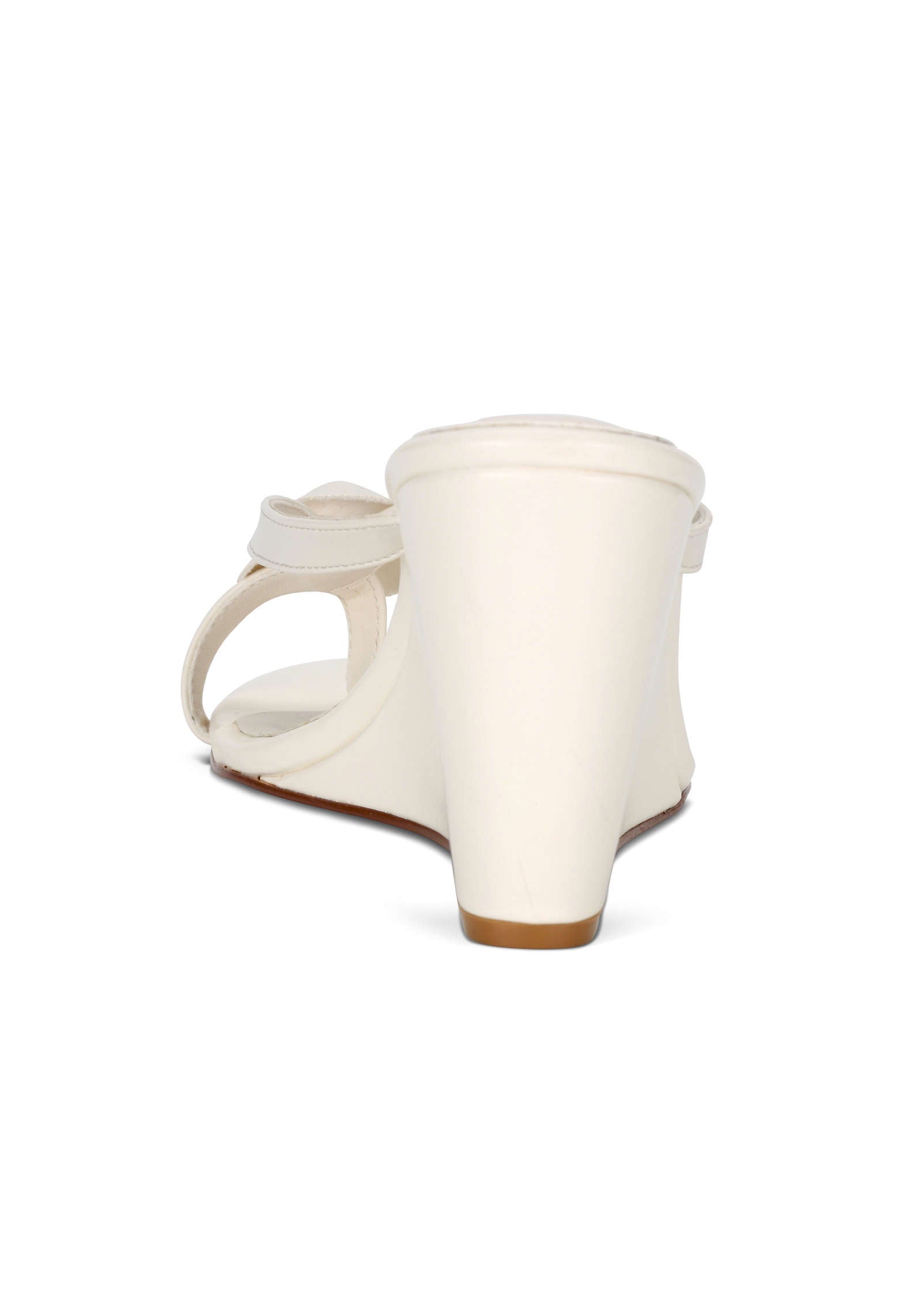 Flower Wedge Sandals - Cream