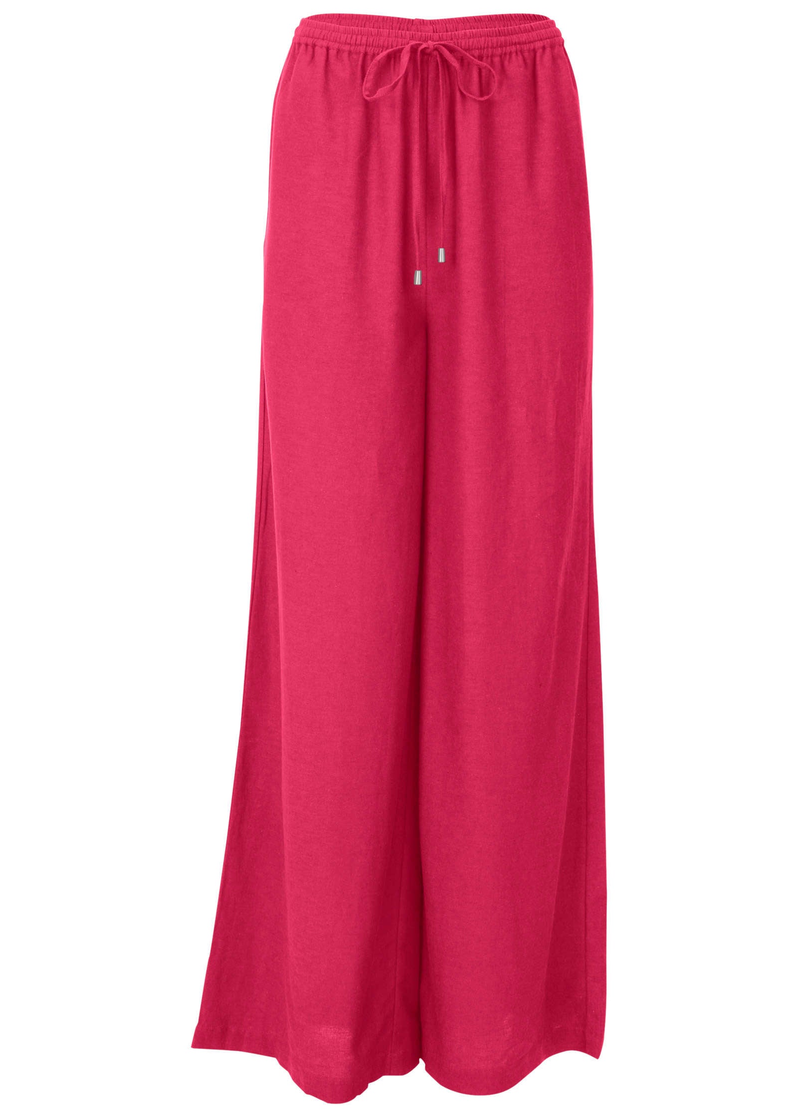 Linen Wide Leg Pant - Azalea