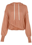 Contrast Stitch Hoodie - Dusty Rose