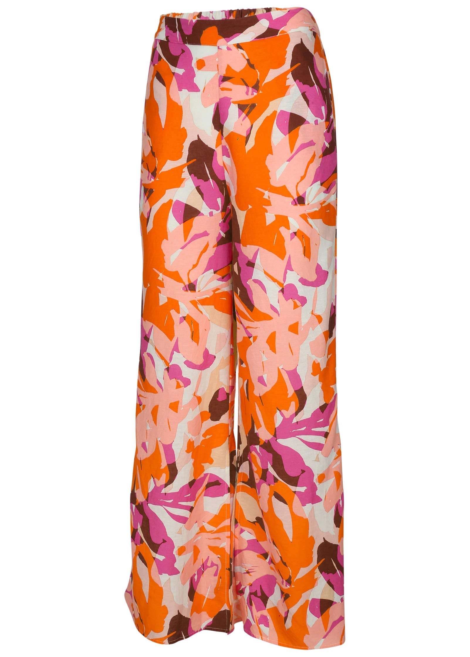 Linen Side Slit Pant - Desert Floral