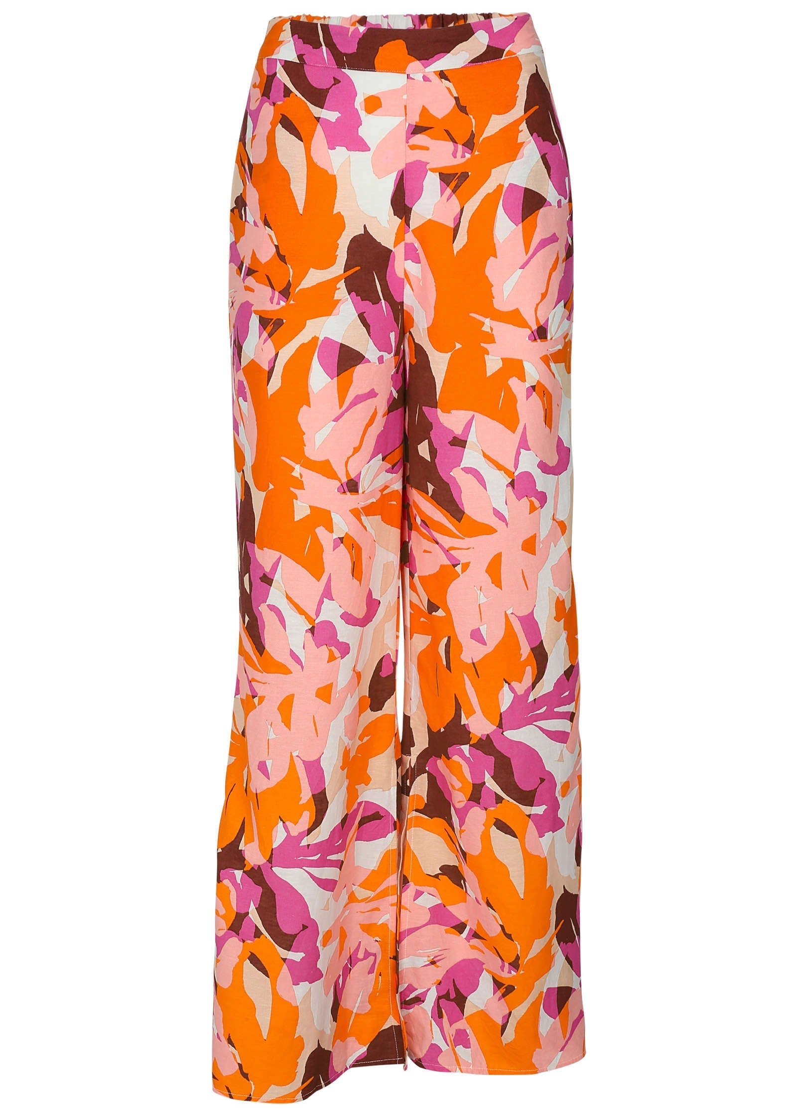 Linen Side Slit Pant - Desert Floral