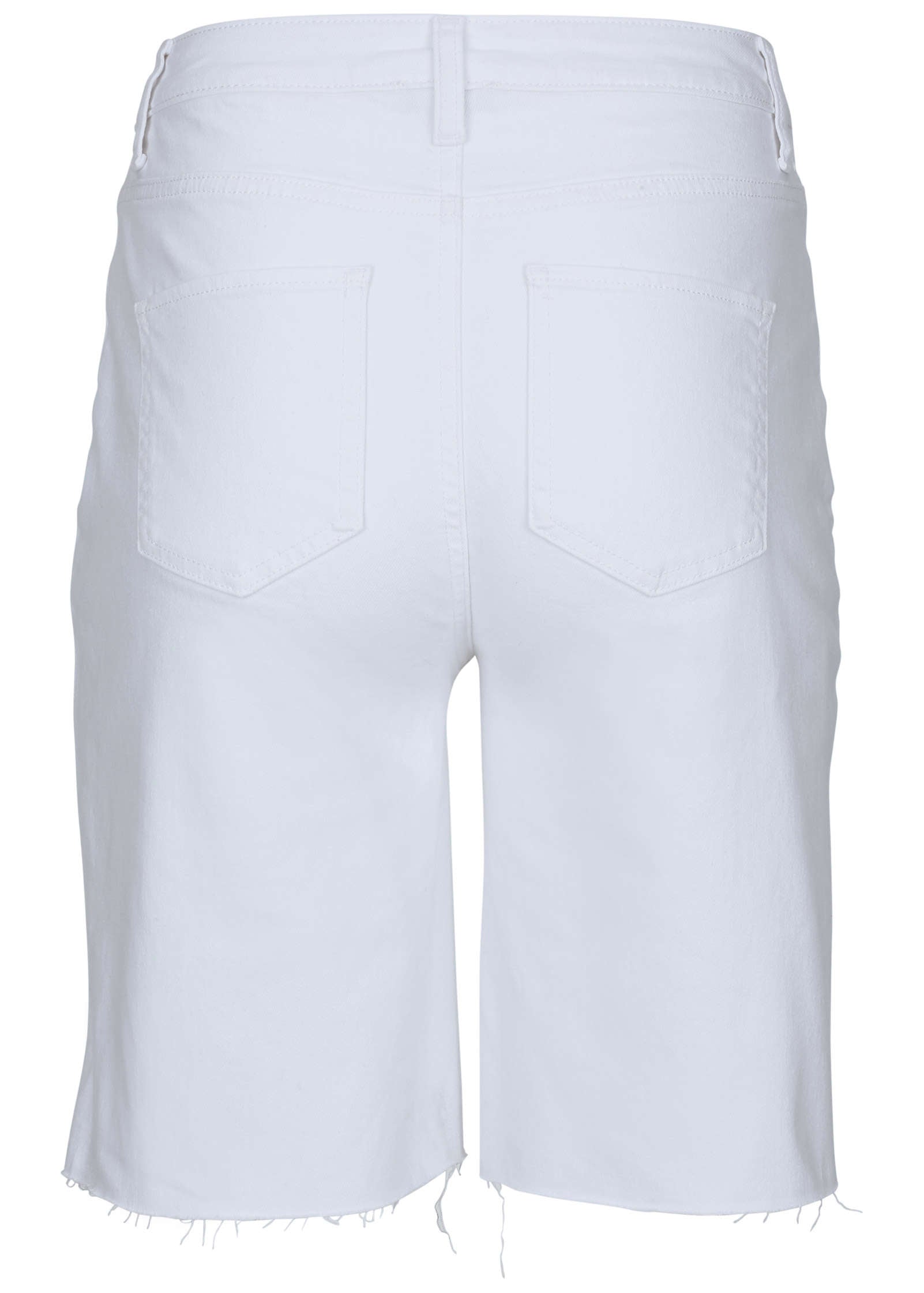 Brooke Denim Bermuda Shorts - White