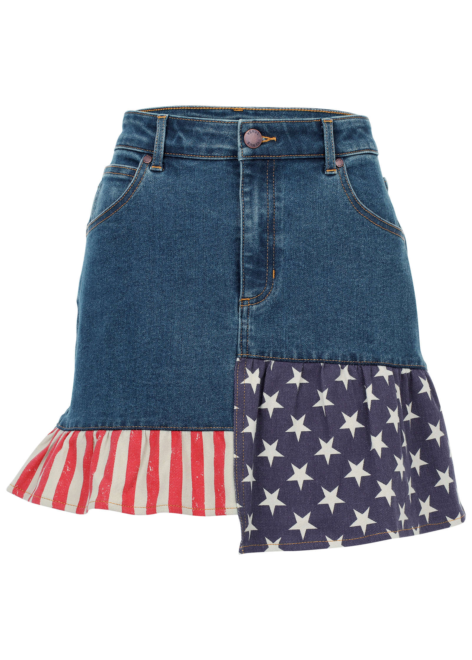 All American Denim Skirt - Medium Wash