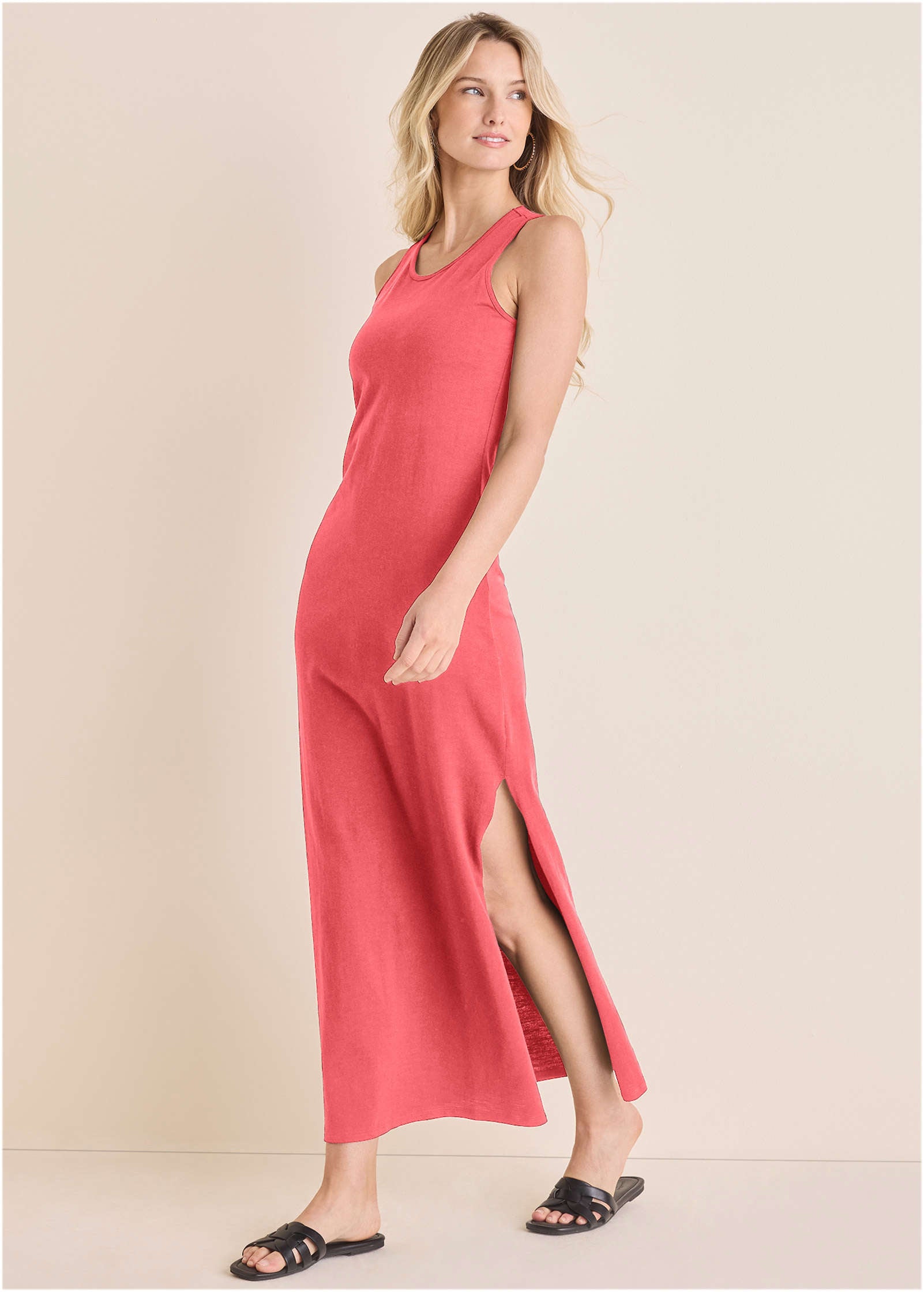 Tank Maxi Dress - Sugar Coral