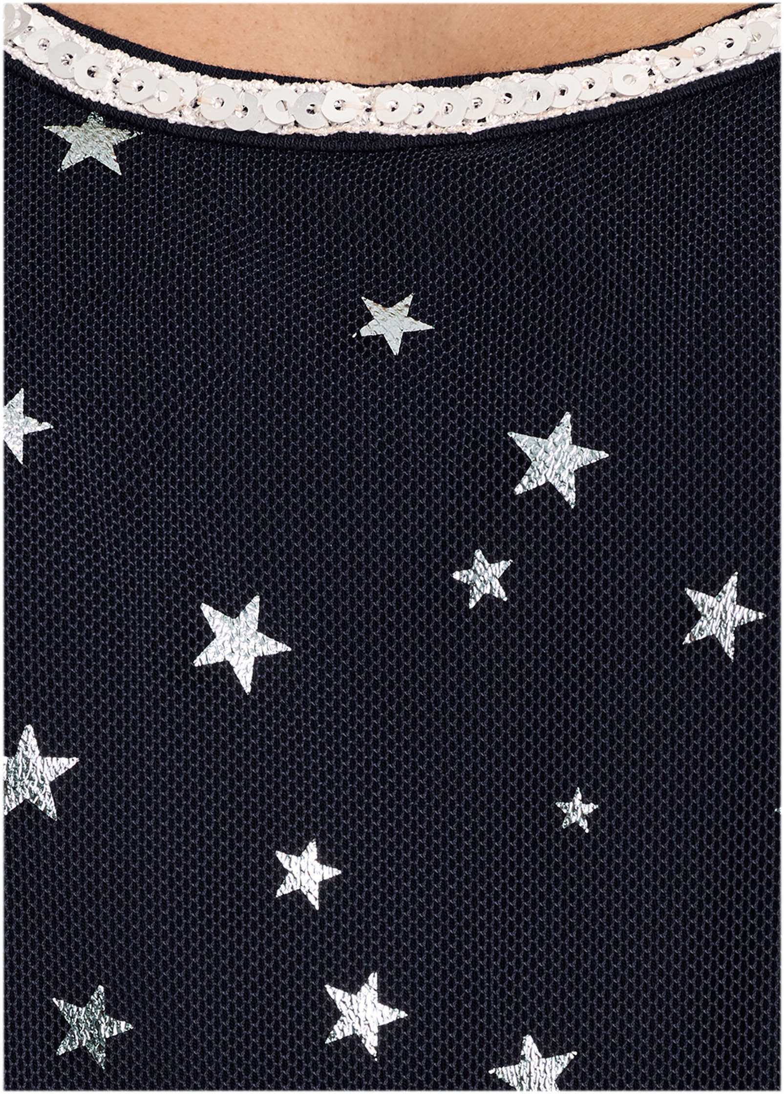 Foil Star Tank - Navy & Silver