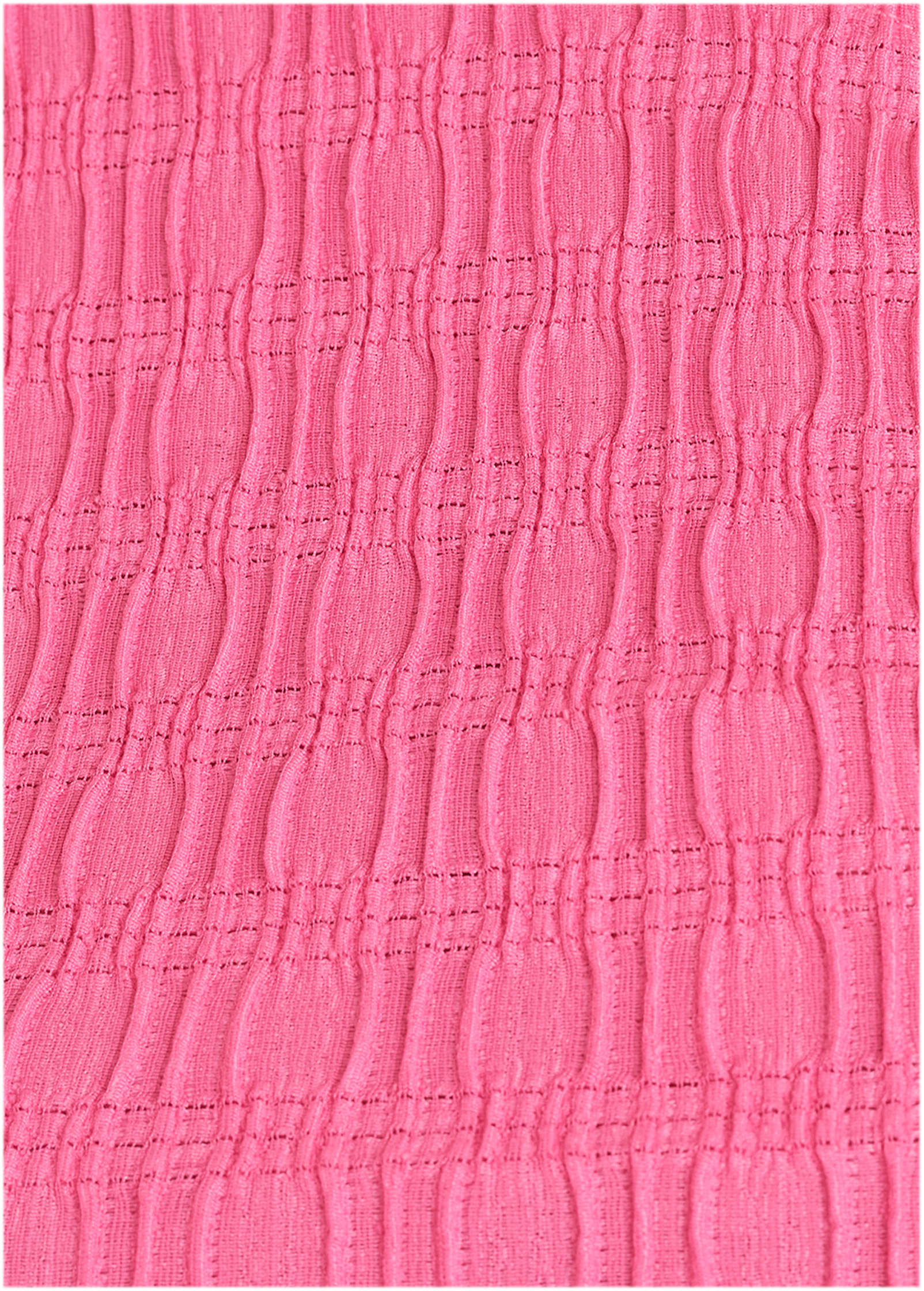 Bubbly Knit Asym Tank - Bright Pink