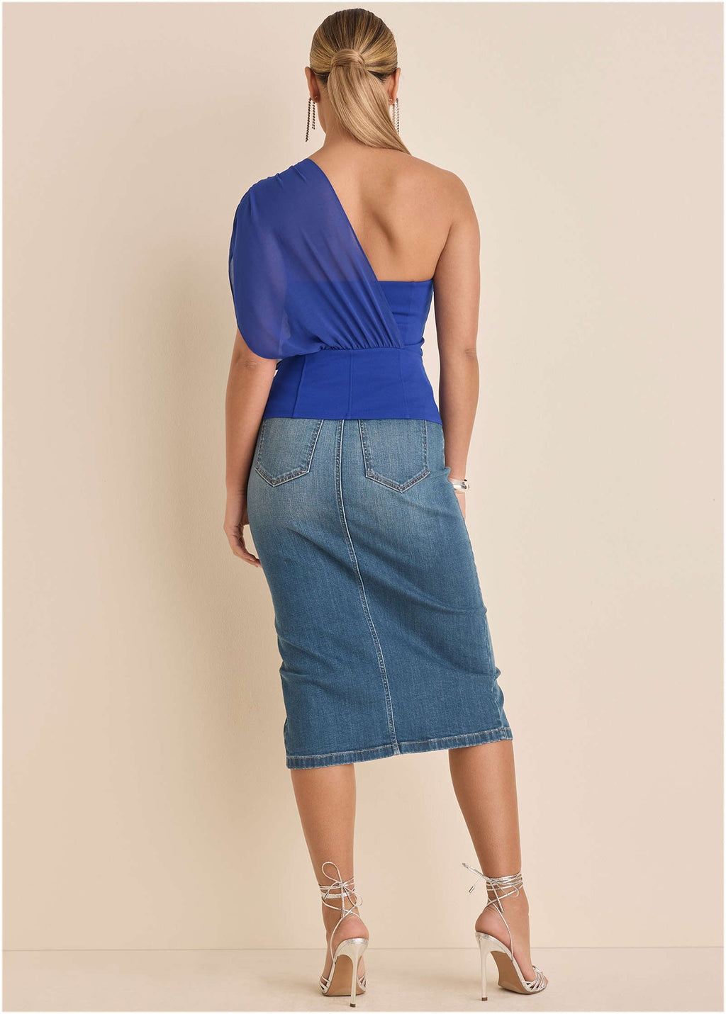 Chiffon Draped Tank - Sodalite Blue