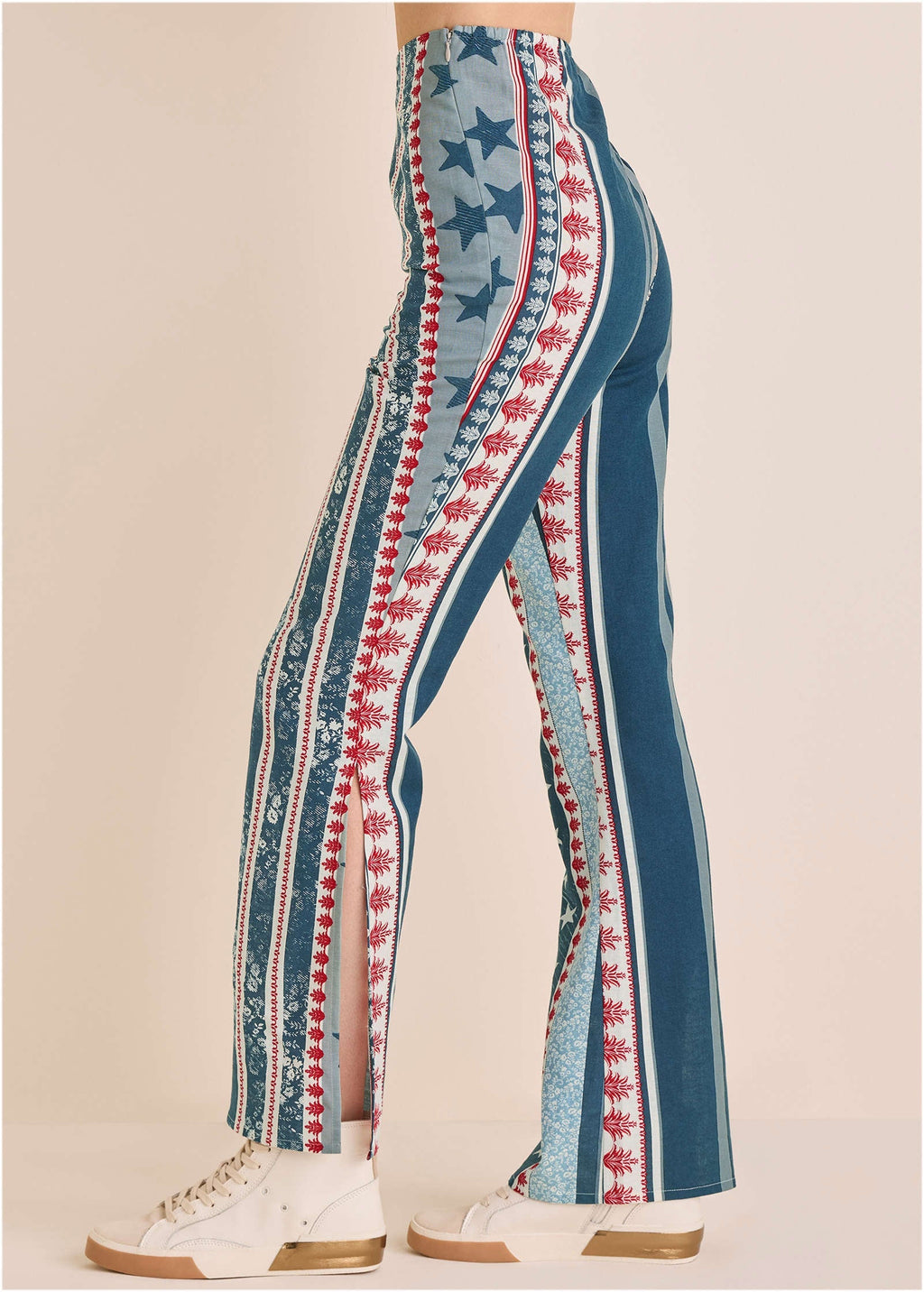Linen Americana Pant - Americana Floral Star