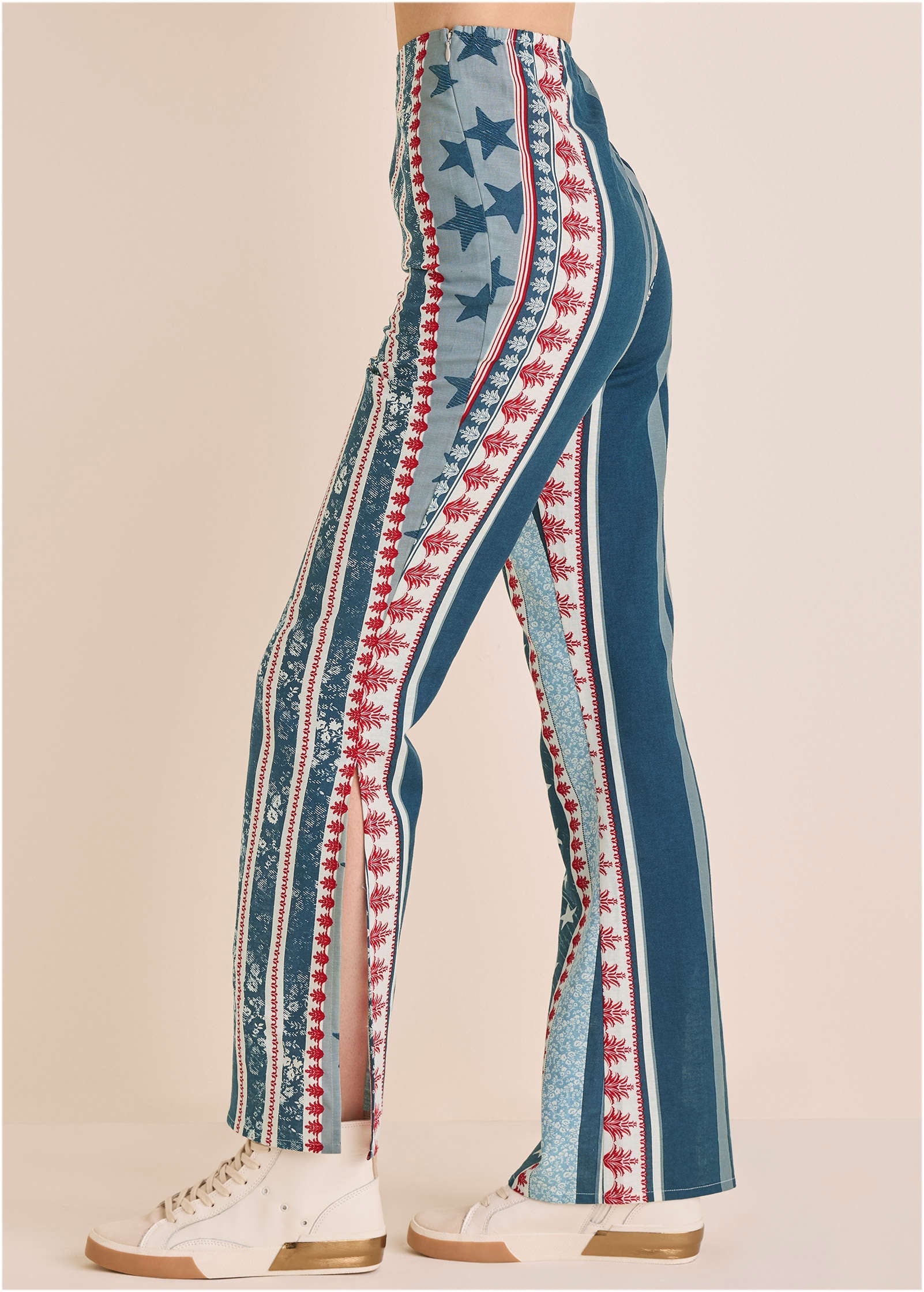 Linen Americana Pant - Americana Floral Star