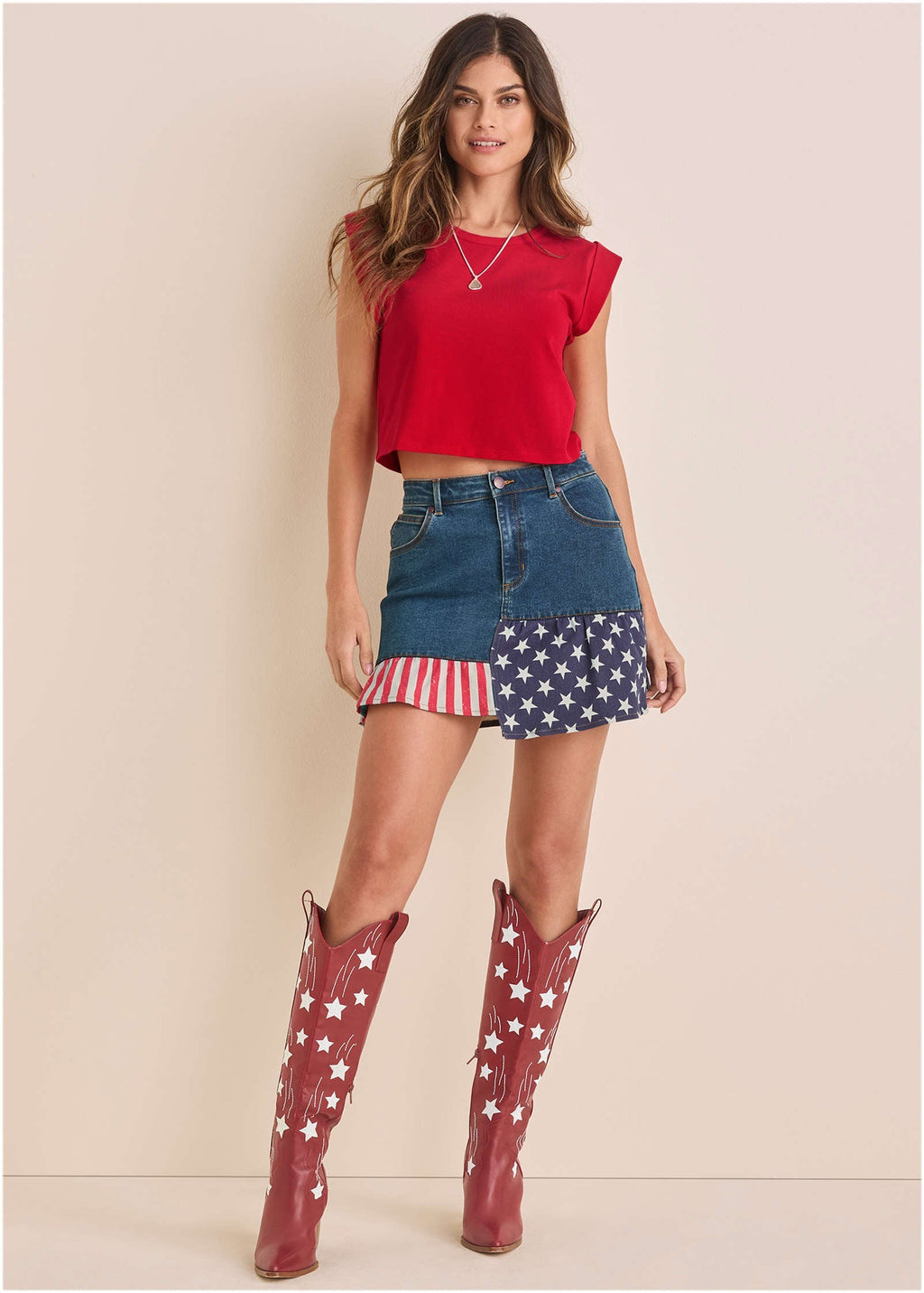 All American Denim Skirt - Medium Wash