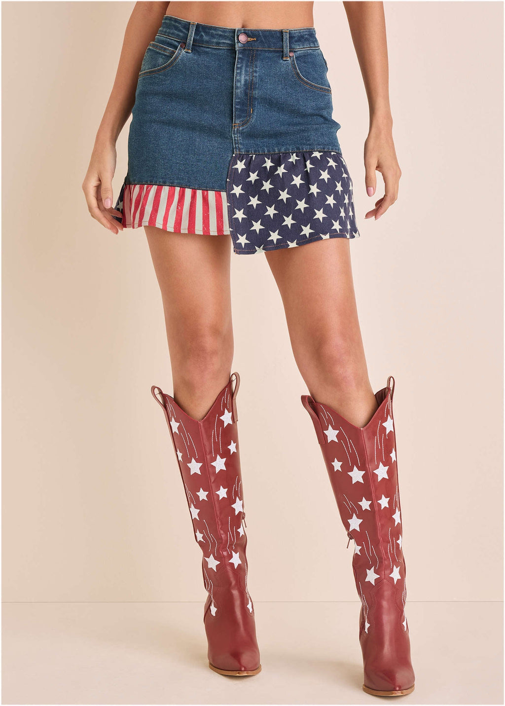 All American Denim Skirt - Medium Wash