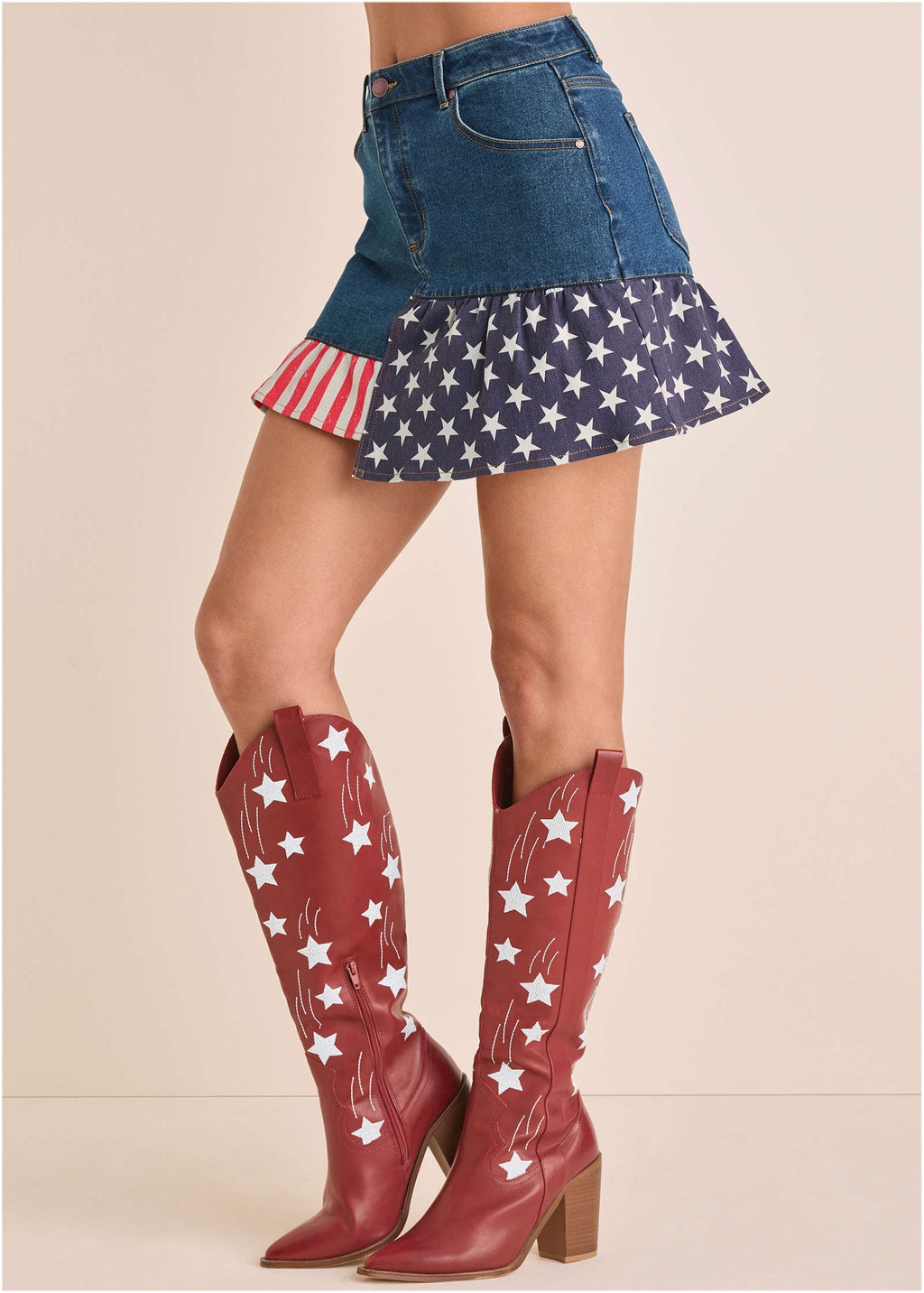 All American Denim Skirt - Medium Wash