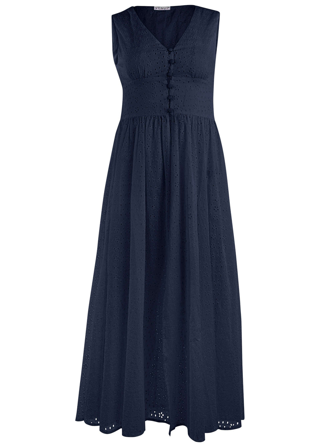 Eyelet Maxi Top - Navy
