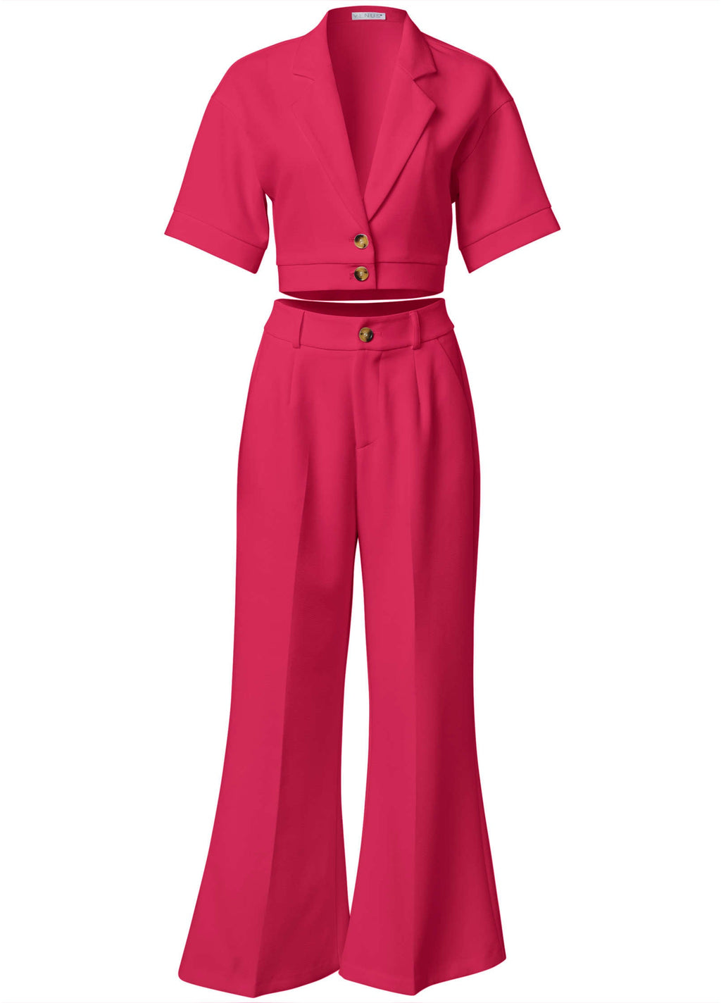 Flare Leg Suiting Set - Azalea