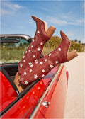 Americana Cowgirl Boots - Red